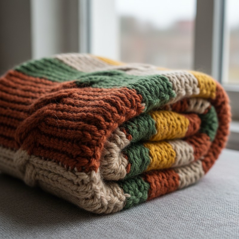 Hand-Knitted Winter Scarf